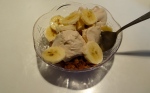 breakfast frozen yogurt sundae cocoa pebbles caramel macchiato banana